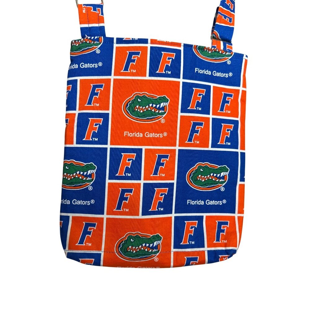 Florida Gators Custom Crossbody Bag Cotton Orange Blue Slot Pockets Magnet Close - Picture 3 of 5